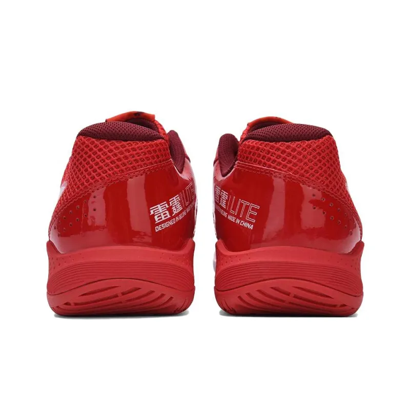 LiNing Thunder Series Lite Cushioned Anti Slip And Wear Resistant Lightweight Low Top Badminton Shoes Unisex Fiery Red-3
