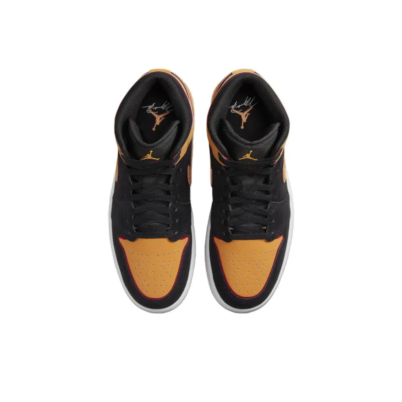 Jordan 1 Mid Fat Tongue Black Orange-3