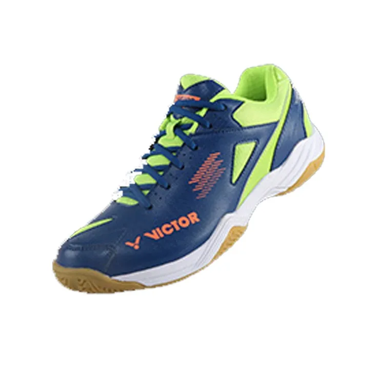 VICTOR Cushioning, Slip Resistant, And Abrasion Resistant Low Top Badminton Shoes Unisex Navy Blue Green-2