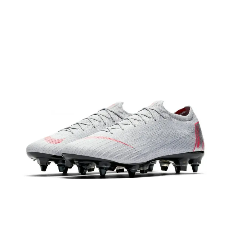 Nike Mercurial Vapor 12 Soccer Shoes Men Low-Top Gray/Pink-2