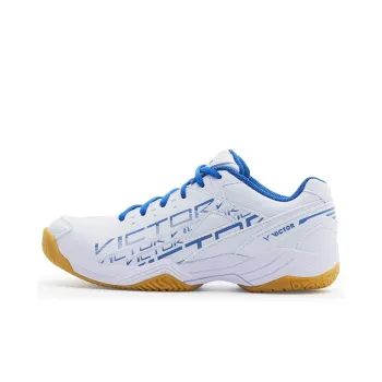 VICTOR Low Top Badminton Shoes Unisex White Blue