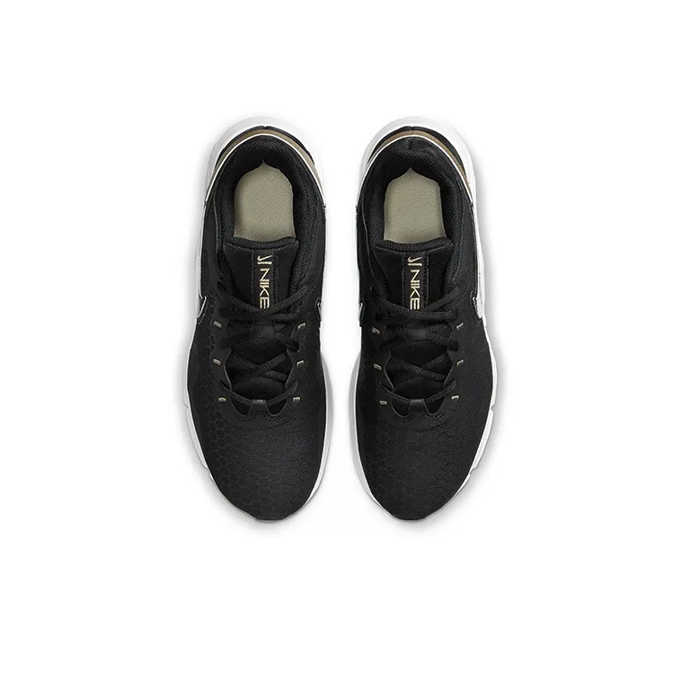 Nike Legend Essential 2 Premium Black White Metallic Gold Grain Women's-3