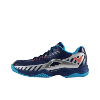VICTOR Anti Slip And Wear Resistant Breathable Low Top Badminton Shoes Unisex Blue White