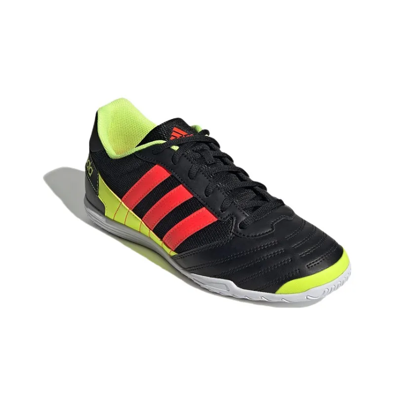Adidas Super Sala Cushioned Anti-Slip Wear-Resistant Breathable Lightweight Soccer Shoes Black Yellow Red-2