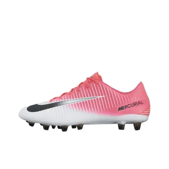 Nike Mercurial AG Rubber Short Studs Cushioning Anti-Slip And Wear-Resistant Soccer Shoes Men's Pink White