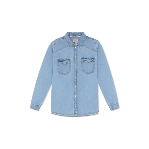 GUESS Shirts Women's Light Blue