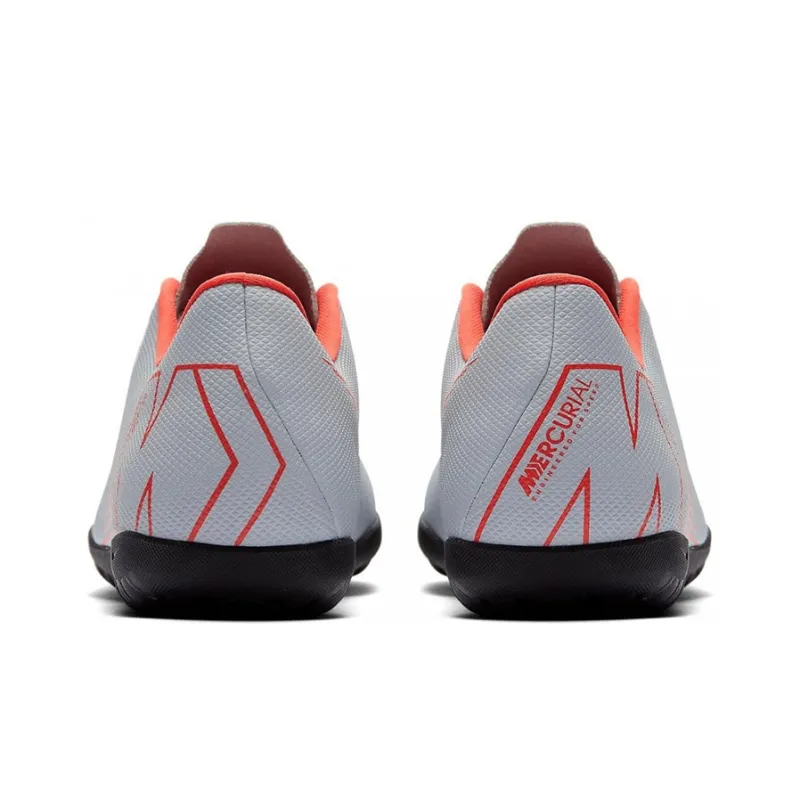 Nike Mercurial Vapor 12 Soccer Shoes Men Low-Top Gray/Orange-4