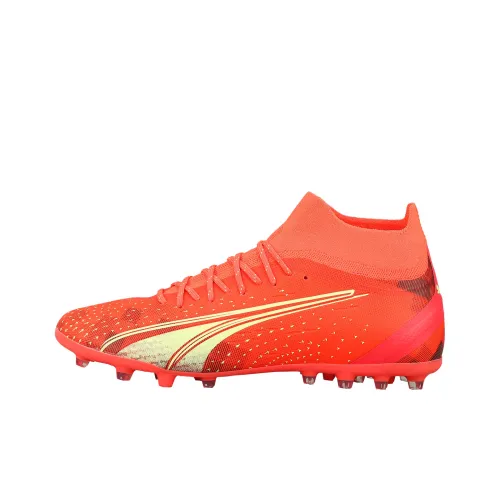 PUMA Ultra Pro Soccer Shoes Men Mid-Top Red/Gold