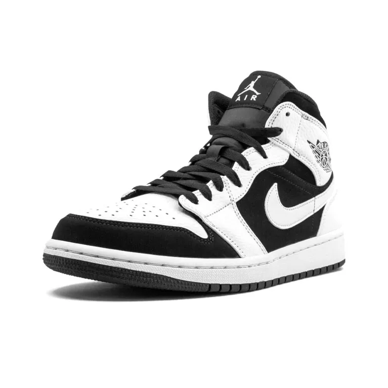 Jordan 1 Mid 'White Black'-1