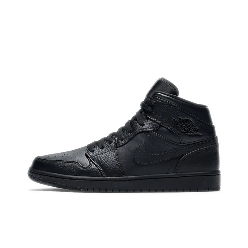 Jordan 1 Mid Triple Black-0