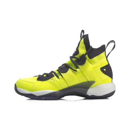 LINING Roar Badminton Shoes Unisex High-Top Black/Yellow