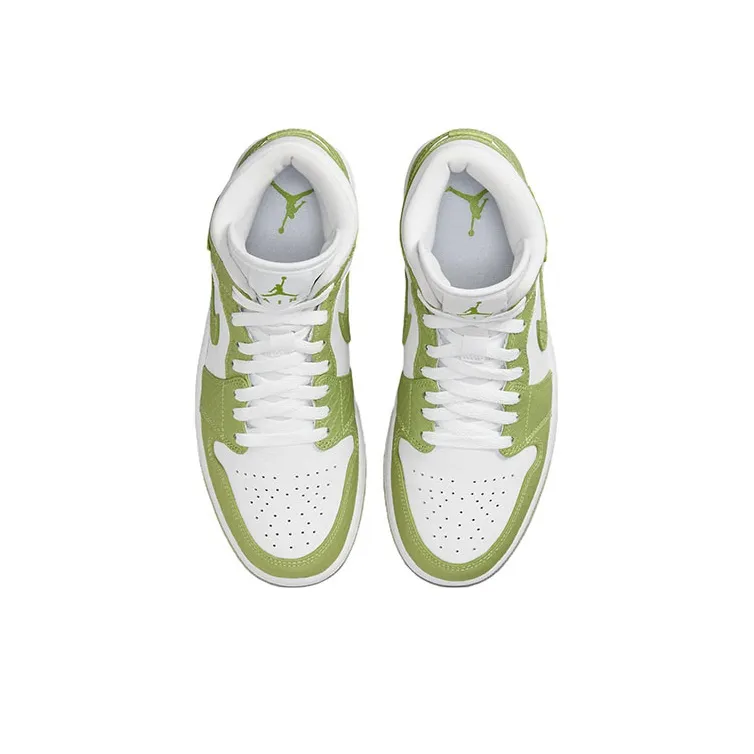 Jordan 1 Mid Green Python Women's-3