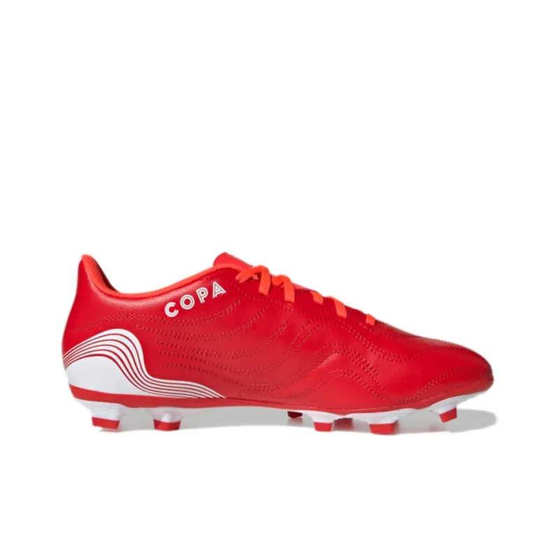Adidas Copa Sense.4 FG Rubber Long Studs Anti-Slip Wear-Resistant Soccer Shoes Men's Red White-1