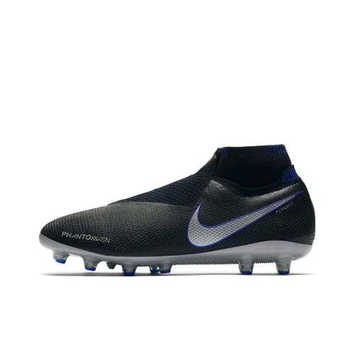 Nike Phantom Vision Soccer Shoes Unisex Mid-Top Black/Blue