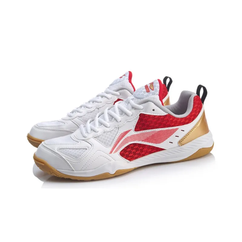 LINING Men's Table Tennis Training Shoes - White/Red-2