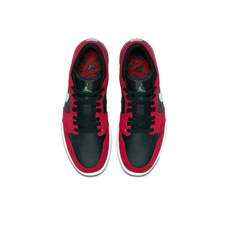 Jordan 1 Low Black Green Pulse Gym Red-2