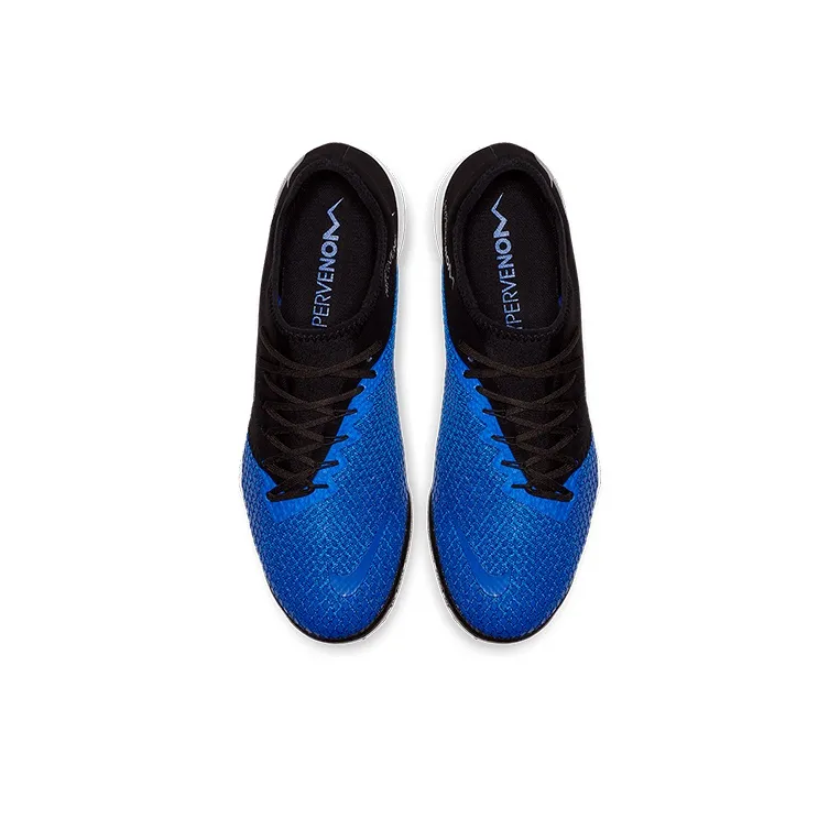 Nike Zoom Hypervenom PhantomX III TF Rubber Broken Studs Anti-Slip Wear-Resistant Soccer Shoes Men's Black Blue-3