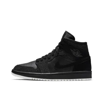 JORDAN 1 Mid Glitter Black Women's