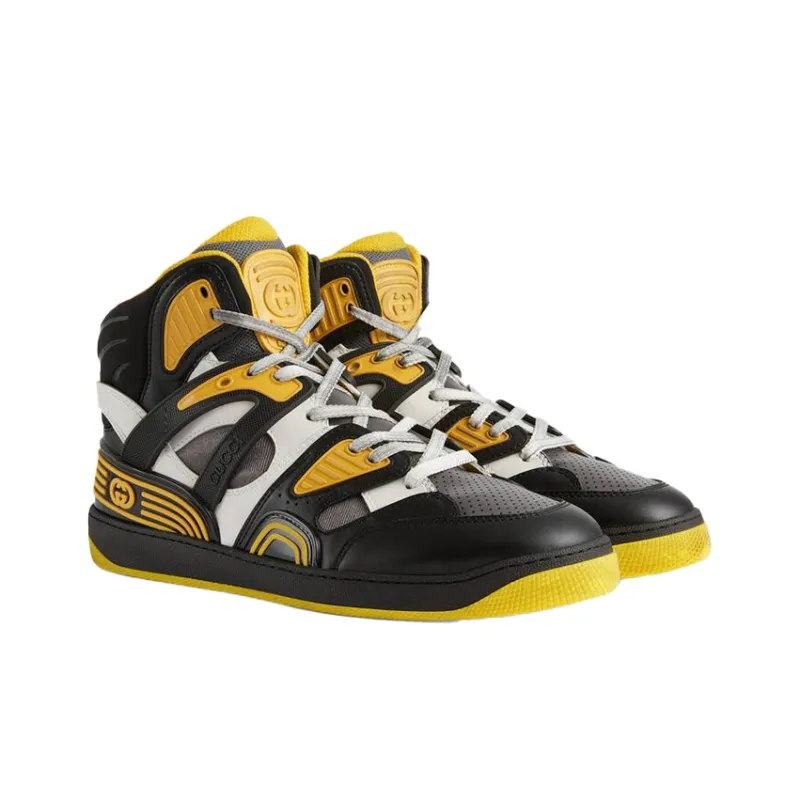 GUCCI Basket High 'Black Demetra Yellow'-1
