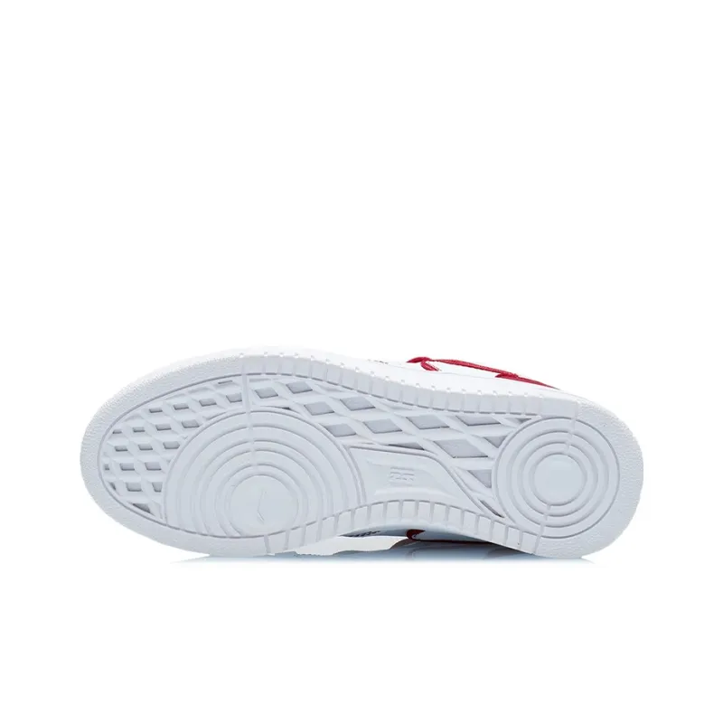 LiNing Attack 2020 Cushioning Anti Slip And Wear Resistant Rebound Mid Top Vintage Basketball Shoes Women's Red White-4