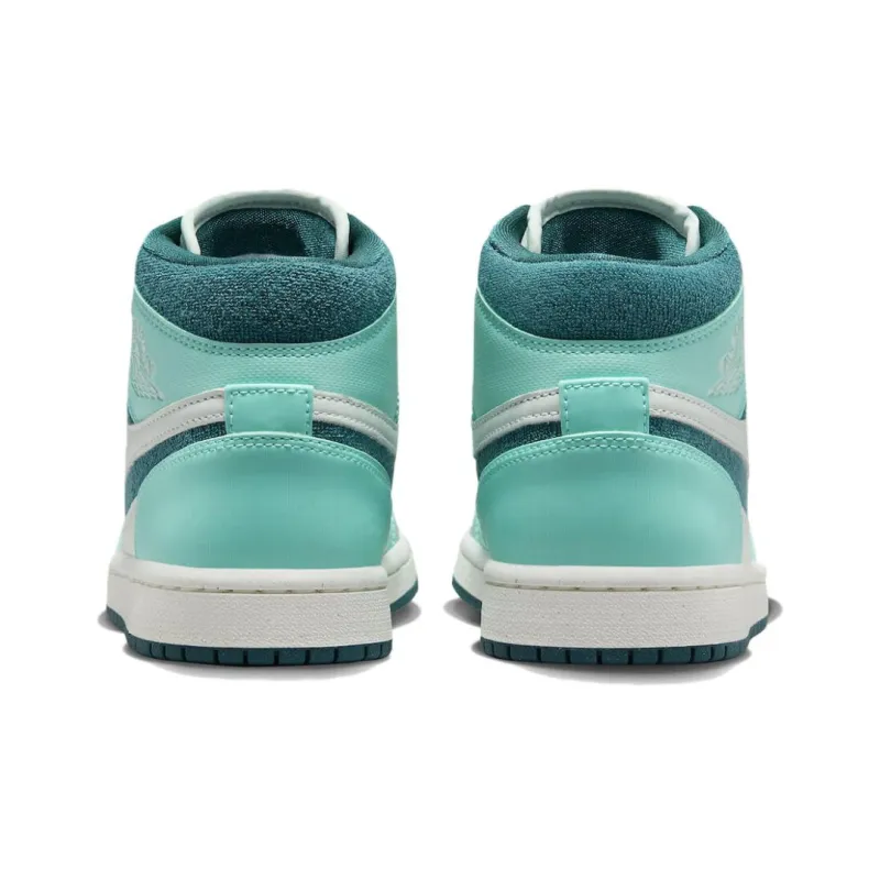 Jordan 1 Mid Chenille Bleached Turquoise Women's-4