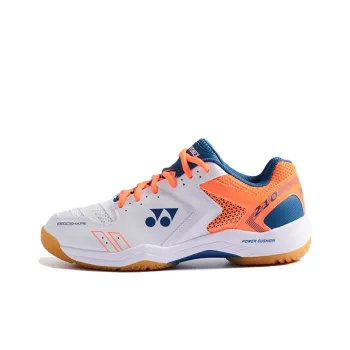YONEX Power Cushion Durable Cushioning Low Top Badminton Shoes Unisex White Orange