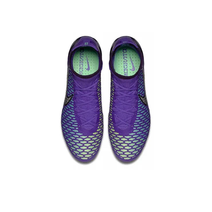 Nike Magista Obra FG Rubber Long Studs Cushioning Anti Slip And Wear Resistant Coverage Soccer Shoes Men's Purple-3