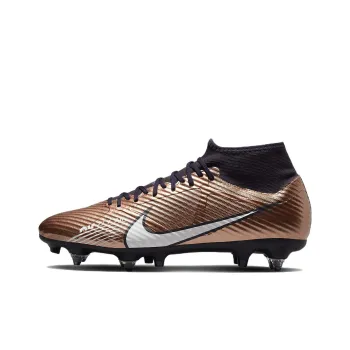 Nike Mercurial Superfly 9 Soccer Shoes Unisex Mid Top Gold Black