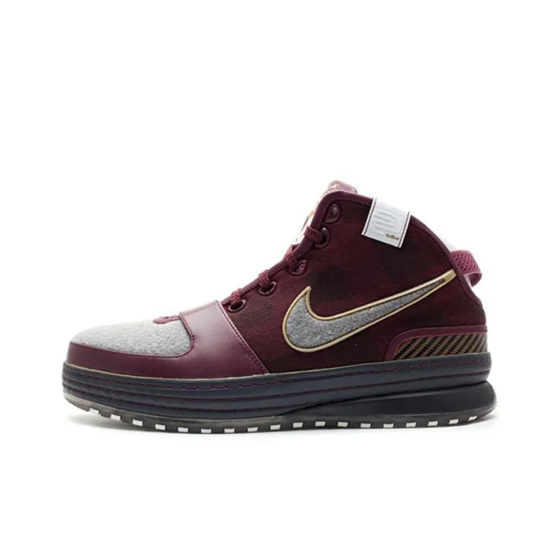 Nike Lebron 6 Wise Non-slip Lightweight Mid-Top Vintage Basketball Shoes Men's Red-0
