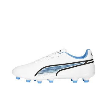 PUMA King AG Rubber Short Studs Anti Slip Wear Resistant Soccer Shoes Women's White Blue