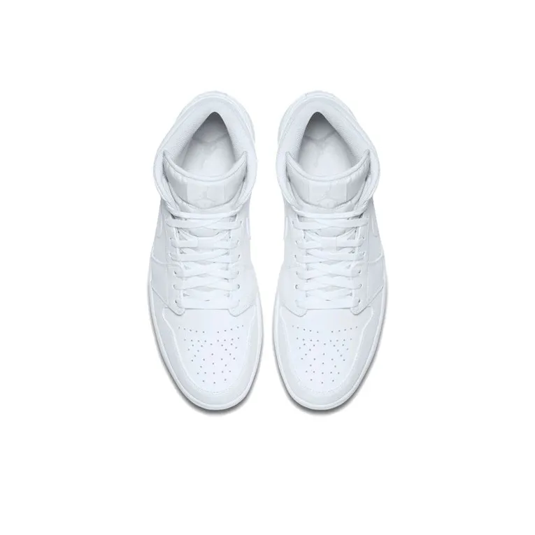 Jordan 1 Mid White/Pure Platinum-3