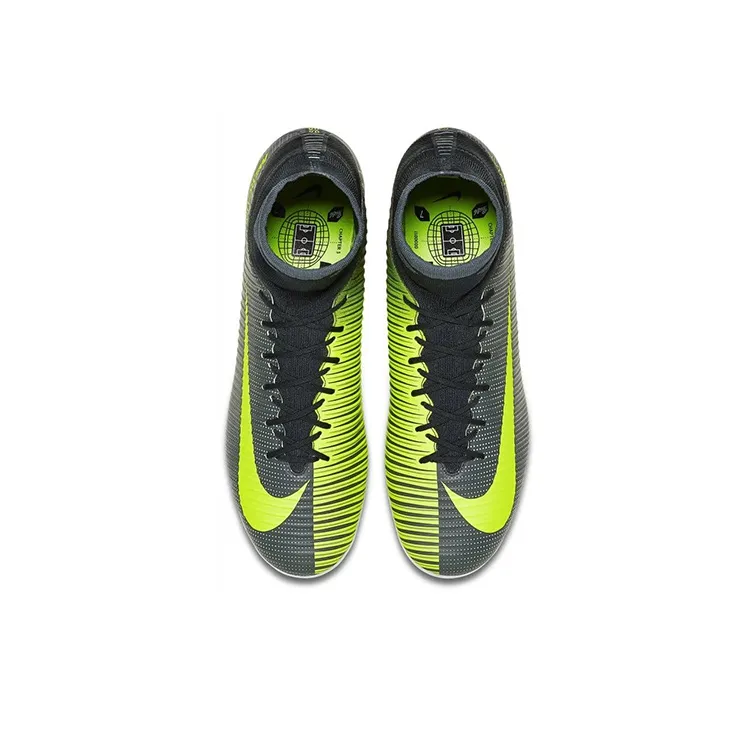 Nike AG Rubber Short Studs Cushioning Anti-Slip And Wear-Resistant Soccer Shoes Men's Black Green-3