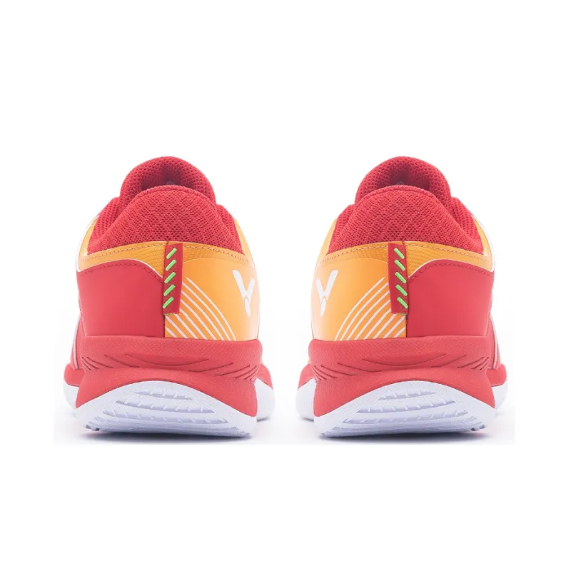 VICTOR Cushioning Anti Slip And Wear Resistant Breathable Coverage Support Low Top Badminton Shoes Unisex Bright Red-4