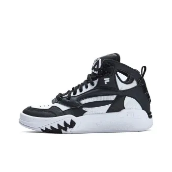 FILA FUSION DESPERADO WE Cushioning Anti Slip And Wear Resistant Mid Top Vintage Basketball Shoes Women's Black White