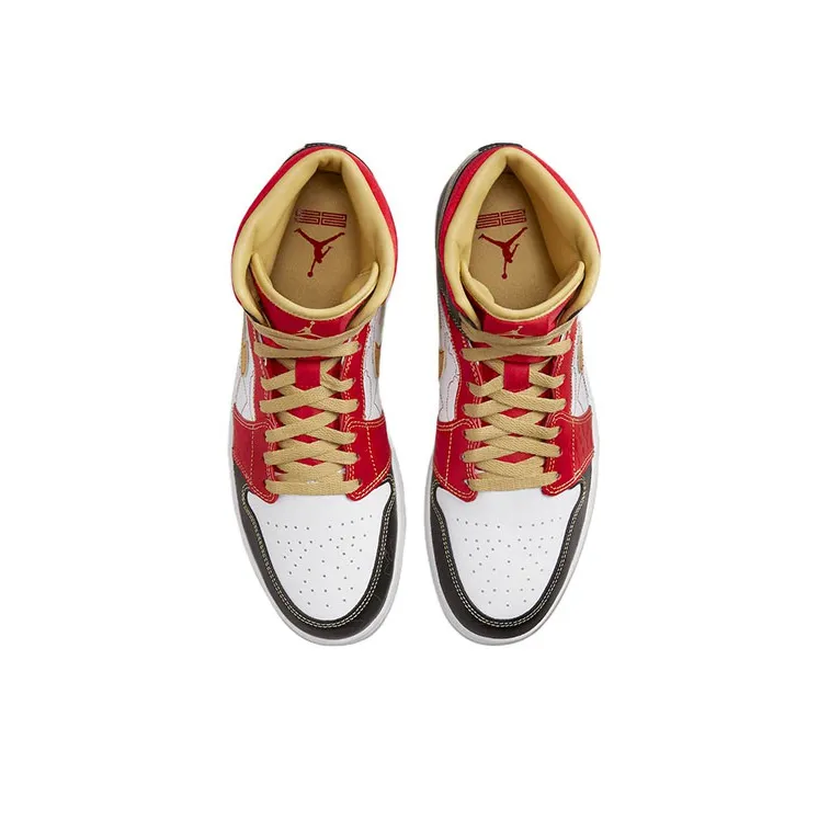 Jordan 1 Mid Xq White Black Sport Red-3