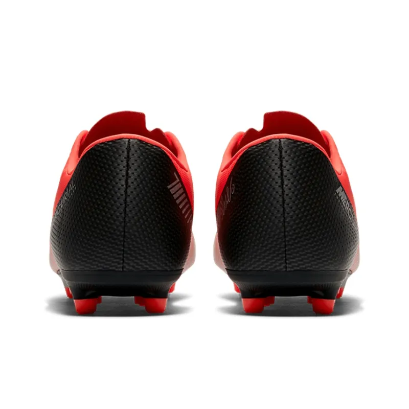 Nike Mercurial Vapor 12 MG Rubber Short Studs Cushioning Anti-Slip And Wear-Resistant Soccer Shoes Men's Red Black-4