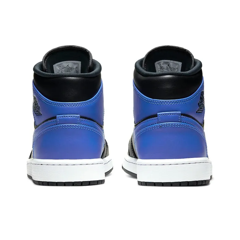 Jordan 1 Mid Hyper Royal Tumbled Leather-4