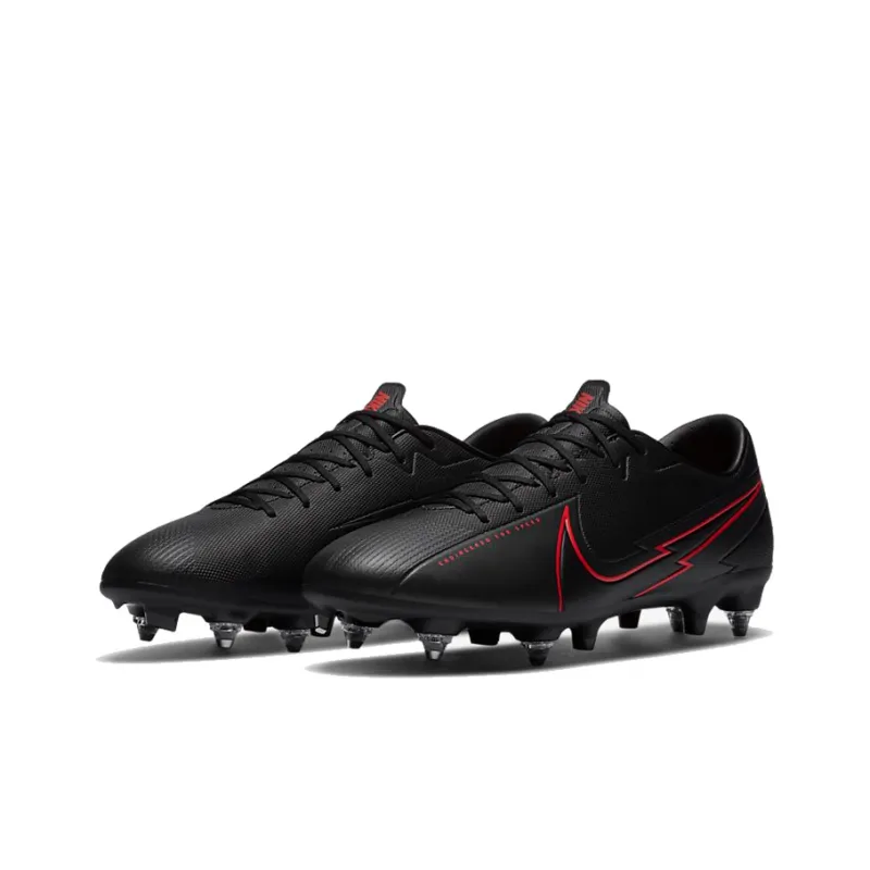 Nike Mercurial Vapor 13 Academy Sgpro AntiClog Traction 'Black Red'-2