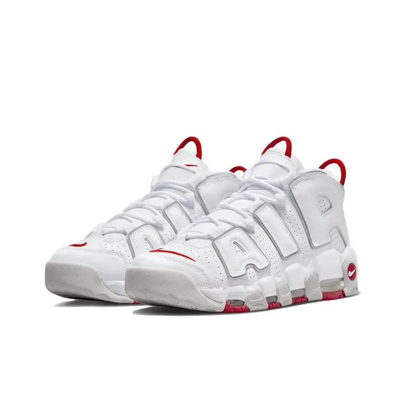 Nike Air More Uptempo 96 White Grey Fog University Red-2