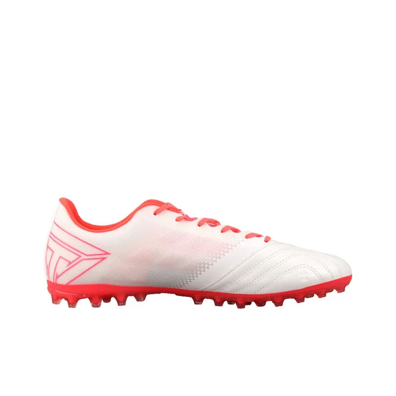 LiNing MG Rubber Short Studs Artificial Ground Cushioning, Wear Resistant Soccer Shoes Men's White Crystal Red-1
