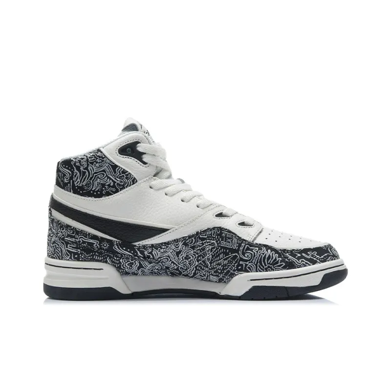 LiNing 937 Deluxe Hi Cushioning Wear Resistant High Top Vintage Basketball Shoes Men's Black-1