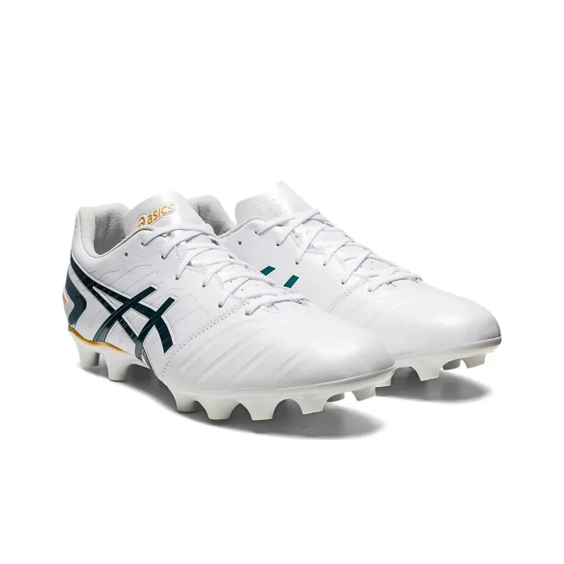 Asics Ds Light Club IC/IN Anti-Slip Wear-Resistant Soccer Shoes Men's White Green-2