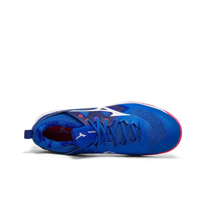 Mizuno Fang Badminton Shoes Men Low Top Blue/White-2