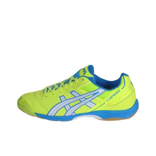 Asics Copero S Wear-Resistant Soccer Shoes Men's Neon Yellow