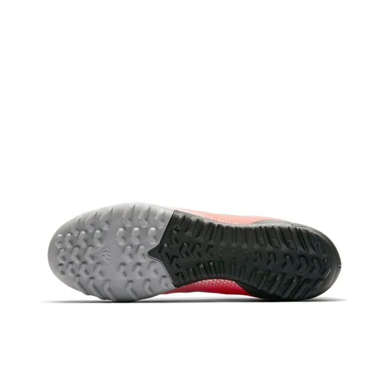 Nike Mercurial Vapor 12 TF Rubber Broken Studs Anti Slip Wear Resistant Soccer Shoes Men's Red Black-5