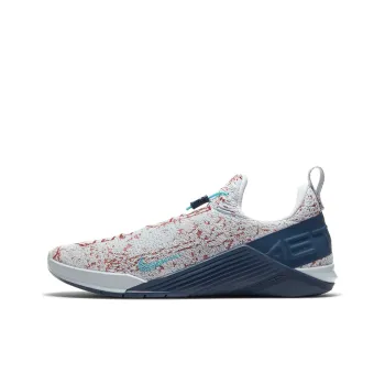 Nike React Metcon Cushioned Slip-Resistant Low-Top Training Shoes Unisex Beige White Blue