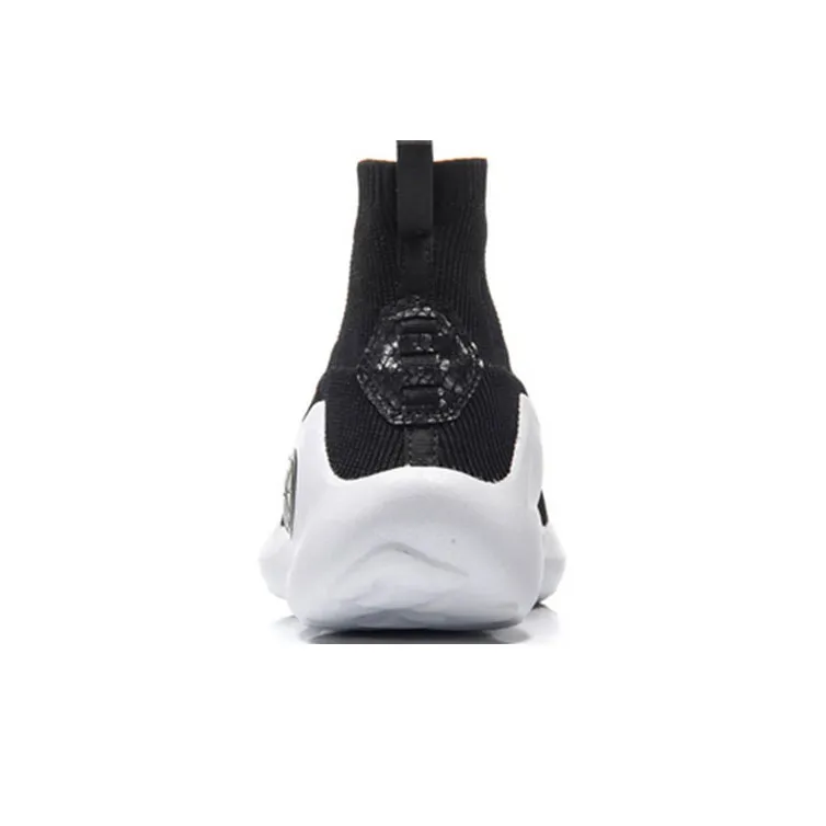 LiNing Wade Collection Essence Anti Slip Wear Resistant High Top Vintage Basketball Shoes Black-3
