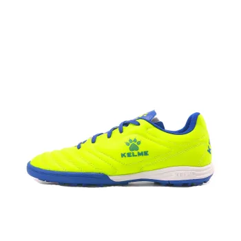 KELME TF Rubber Broken Studs Slip Resistant, Abrasion Resistant, Breathable Soccer Shoes Unisex Yellow Blue