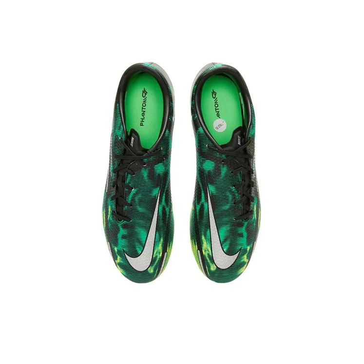 Nike Phantom GT2 Academy SWAG 'Black Green Strike Metallic Platinum'-3