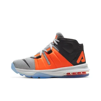 Nike Air Max Charge Cushioning Anti-Slip And Wear-Resistant Mid-Top Vintage Basketball Shoes GS Gray Black Orange